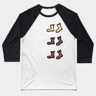 Little Rubber Boots - Minimalist Rainy-Day Baseball T-Shirt